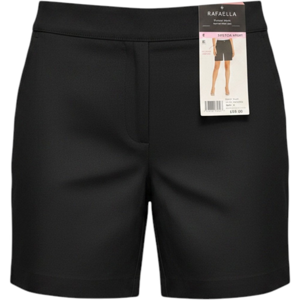 Rafaella Womens Stretch Shorts Black Size 6 Functional Pockets RSBSF063 NEW